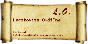 Laczkovits Oxána névjegykártya